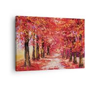 Impression sur Toile 70x50cm Tableaux Image Photo Automne Parc Avenue Decoration