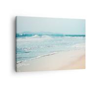 Moderne Impression sur Toile Bord Vague Eau Image Tableau Decoration Murale 70x50cm Deco Cadre Décoration Salon Chambre Cuisine Horizontal Petit Tableaux Decoratifs Muraux Art Wall Decor AA70x50-5084