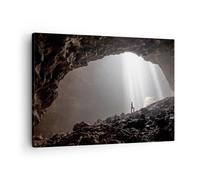 Impression sur Toile 70x50cm Tableaux Image Photo Cave Aube Femme Art Decoration