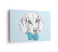 Impression sur Toile 70x50cm Tableaux Image Photo Chien labrador oeil portrait