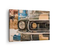 Impression sur Toile 70x50cm Tableaux Image Photo Couverture Ford Mustang