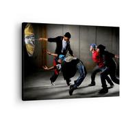 Impression sur Toile 70x50cm Tableaux Image Photo Équilibre danseurs saut