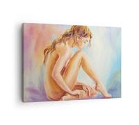 Impression sur Toile 70x50cm Tableaux Image Photo Femme Nudité À PDe Decoration