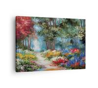 Impression sur Toile 70x50cm Tableaux Image Photo Impressionnisme Nature Forêt