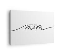 Impression sur Toile 70x50cm Tableaux Image Photo Je t'aime maman Art Decoration