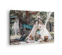 Impression sur Toile 70x50cm Tableaux Image Photo Jeunes Mariés Amour Paysage