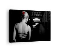 Impression sur Toile 70x50cm Tableaux Image Photo Lady Rose Mystère Decoration