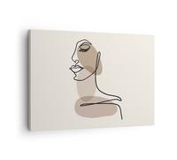 Impression sur Toile 70x50cm Tableaux Image Photo Ligne Art Boho Art Decoration
