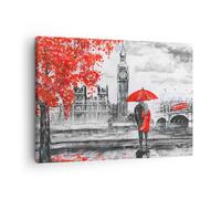 Moderne Impression sur Toile Londres architecture grand ben Image Tableau Decoration Murale 70x50cm Deco Cadre Décoration Salon Chambre Horizontal Tableaux Decoratifs Muraux Art Wall AA70x50-3153