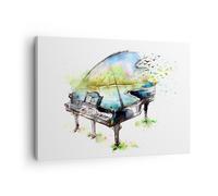 Impression sur Toile 70x50cm Tableaux Image Photo Piano Nature Musique élégance