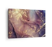 Impression sur Toile 70x50cm Tableaux Image Photo Pierre Or Marbre Decoration