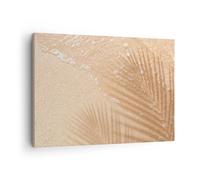 Impression sur Toile 70x50cm Tableaux Image Photo Sable Ombre Feuilles