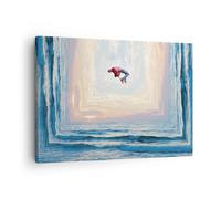 Impression sur Toile 70x50cm Tableaux Image Photo Saut Liberté Surréalisme