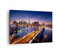 Impression sur Toile 70x50cm Tableaux Image Photo Usa america new york manhattan