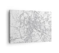 Impression sur Toile 70x50cm Tableaux Image Photo Ville Carte Rome Decoration