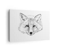 Impression sur Toile 70x50cm Tableaux Image Photo Wolf enfants croquis illustré