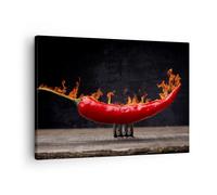 Impression sur Toile 70x50cm Tableaux Image Piment paprika organique agriculture