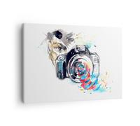 Impression sur Toile 70x50cm Tableaux Le photographe appareil mise au point
