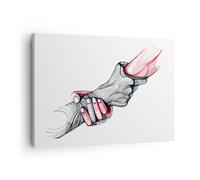 Impression sur Toile 70x50cm Tableaux Les mains les partenariats aide soutien