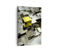 Impression sur Toile 80x120cm Tableaux Architecture blocs design géométrique