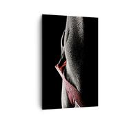 Impression sur Toile 80x120cm Tableaux Corps modèle féminin gouttelettes d'eau