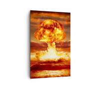 Impression sur Toile 80x120cm Tableaux Guerre bombe nu ire champignon