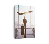 Impression sur Toile 80x120cm Tableaux Image Aéroport hall architecture verre