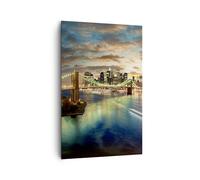 Impression sur Toile 80x120cm Tableaux Image Amérique Architecture New York
