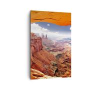 Impression sur Toile 80x120cm Tableaux Image Amérique Arizona Canyon Géologie