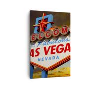 Impression sur Toile 80x120cm Tableaux Image Amérique destination Las Vegas
