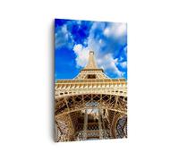 Impression sur Toile 80x120cm Tableaux Image Architecture paris ville eiffel