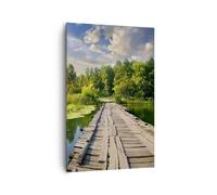 Impression sur Toile 80x120cm Tableaux Image architecture promenade Swan Paysage