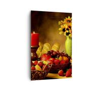 Impression sur Toile 80x120cm Tableaux Image Banane panier nourriture fruits