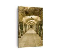 Impression sur Toile 80x120cm Tableaux Image Cave à vin bouteilles sous-sol