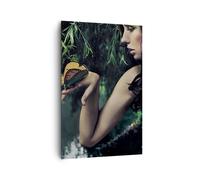 Impression sur Toile 80x120cm Tableaux Image Corps cosmétiques mode papillon