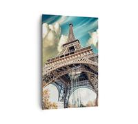 Impression sur Toile 80x120cm Tableaux Image Eiffel ingénierie europe france