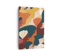 Impression sur Toile 80x120cm Tableaux Image Femmes Multiculturalisme Moderne