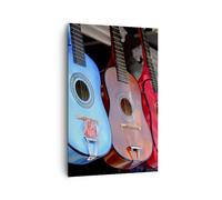 Impression sur Toile 80x120cm Tableaux Image Guitare musical instrument mexico