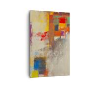 Impression sur Toile 80x120cm Tableaux Image L'Abstraction Les Couleurs Moderne