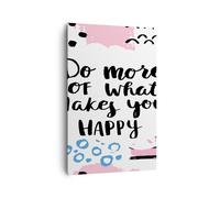 Impression sur Toile 80x120cm Tableaux Image Mots Motivation Heureux message