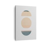 Impression sur Toile 80x120cm Tableaux Image Photo Abstraction Roue Demi-cercle