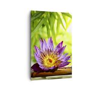Impression sur Toile 80x120cm Tableaux Image Photo Asie spa bambou fleur