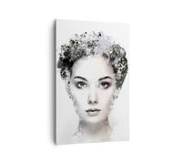 Impression sur Toile 80x120cm Tableaux Image Photo Belle femme visage Decoration