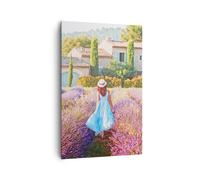 Impression sur Toile 80x120cm Tableaux Image Photo Boho Bruyères Femme
