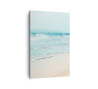 Impression sur Toile 80x120cm Tableaux Image Photo Bord Vague Eau Art Decoration