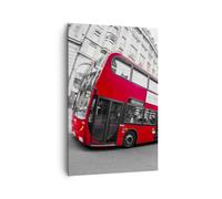 Impression sur Toile 80x120cm Tableaux Image Photo Bus Londres voyage tourisme
