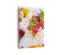 Impression sur Toile 80x120cm Tableaux Image Photo carte monde moderne