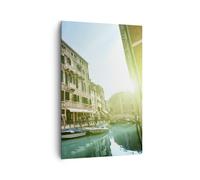 Impression sur Toile 80x120cm Tableaux Image Photo Chaîne Eau venise maison