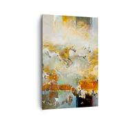 Impression sur Toile 80x120cm Tableaux Image Photo Chevaux Galop Modernes