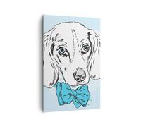 Impression sur Toile 80x120cm Tableaux Image Photo Chien labrador oeil portrait